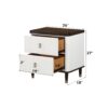 Carena - 5 Piece Bedroom Set (Eastern King Dresser Chest Mirror Nightstand) - Brown / Light Gray / White - Image 4