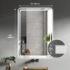 LED Bathroom Mirror Vanity Mirrors With Front Lights Wall Mounted Anti-Fog Frameless Make Up Mirror With Light Copper-Free Mirror Horizontal Or Vertical - Clear - Image 4