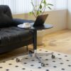 Movable Adjustable Coffee Table 360 Swivel Counter Bar Height Aluminum Star Base Movable For End Table Dining Room Home Kitchen Table - Black - Image 4