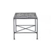 Luna - Outdoor Iron Coffee Table - Black Brush Silver - Image 7