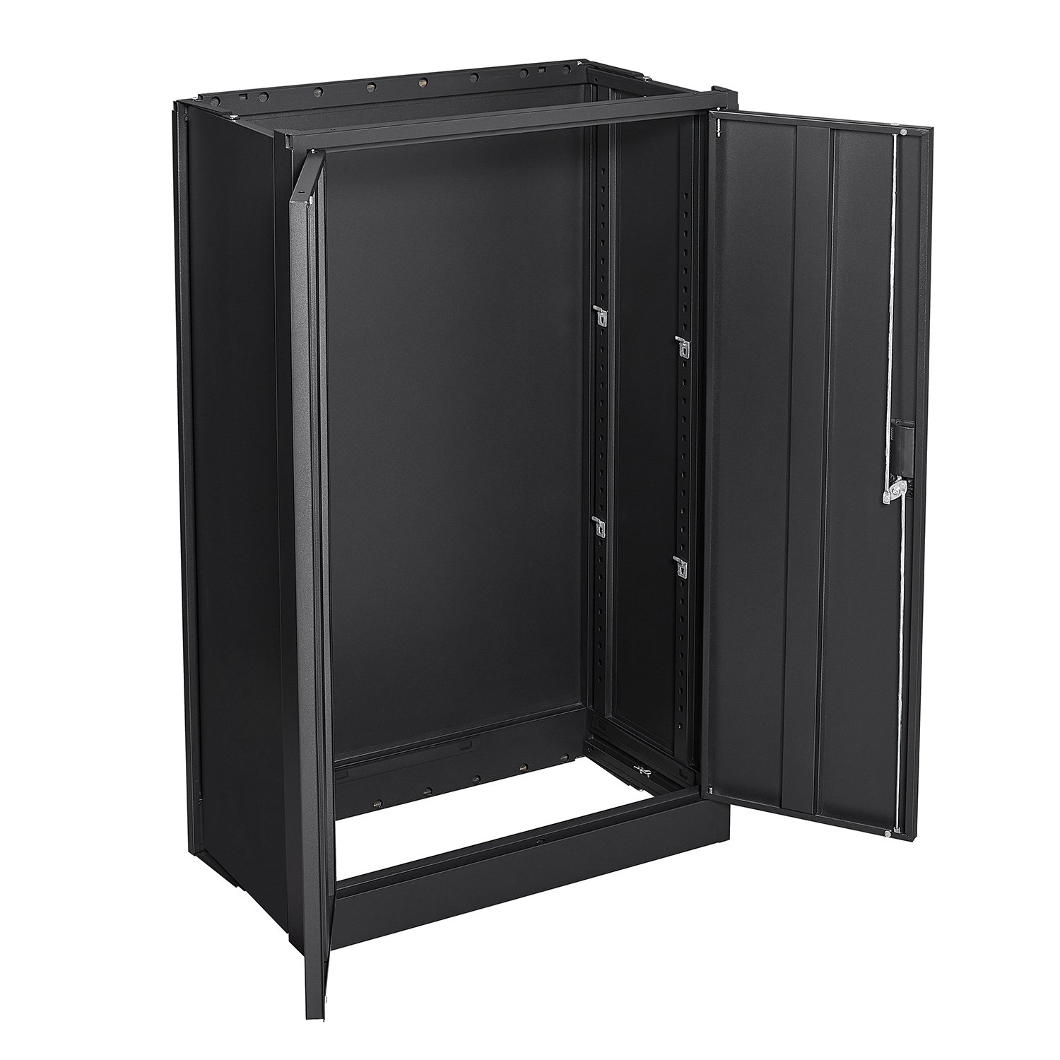 Metal Storage Cabinet With Locking Doors And Adjustable Shelf, Folding Filing Storage Cabinet, Folding Storage Locker Cabinet For Home Office, School, Garage - Black - Image 25