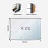 36X24" Rectangular Bathroom Mirror Square Angle Metal Frame Wall Mounted Hanging Plates Wall Mount Mirror For Bathroom (Horizontal & Vertical) - Black - Image 14