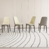 Modern Dining Chair (Set of 4) With High Quality Metal Legs - Beige - Image 5