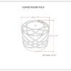 Coates - Round Macrame Pouf - Natural - Image 8