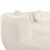 Extra Large Sectional Sofa Soft Fabric Upholstery, Elegant Curved Design With 3 Round Cushions, High - Resilience Foam For Ultimate Comfort - Beige - Image 13