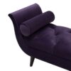 Alma - Tufted Flared Arm Entryway Bench - Purple - Image 5