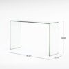 Cadyn - Tempered Glass Console Table Sleek Design - Clear - Image 3