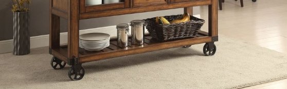 Kadri - Kitchen Cart - Distressed Chestnut - Image 3
