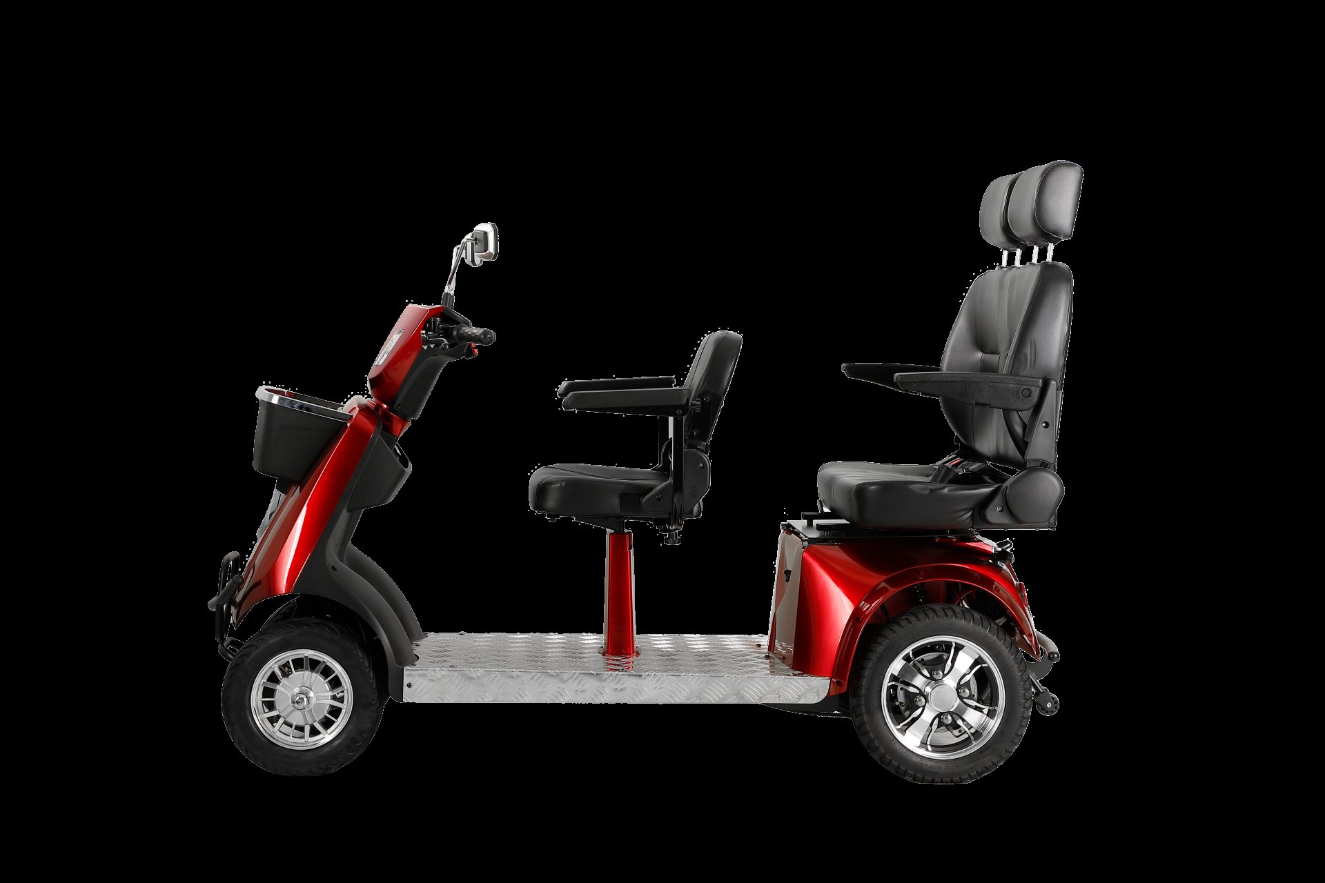 Electric Mobility Recreational Travel Scooter For Adults, Mobility Scooters, 4 Wheel Powered Mobility Scooters - Red - Image 4