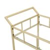 Modern Metal And Glass Bar Cart With Rolling Casters - Gold - Image 10