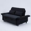 Modern Fabric Multi Functional Sofa Bed With Adjustable Armrests And Backrests Letter Striped Design Frame - Black - Image 16