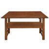 5 Piece Extendable Wood Square Dining Table Set With 2 Drop Leaves, Compact Storage Shelf Kitchen Table Set With Upholstered Chairs For 4 - Brown - Image 14