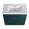 Contemporary Freestanding Bathroom Vanity With Resin Sink & Soft Close Cabinet Doors - Dark Green - Image 14