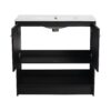 Modern 36" Bathroom Vanity With Ceramic Sink And Soft Closing Doors - Dark Oak - Image 17