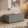 Twin Size Folding Ottoman Sleeper Bed With Convertible Mattress - Dark Gray - Image 8
