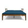 Etherealize - Outdoor Adjustable Double Chaise Lounge With Water Resistant Cushions - Teak / Blue - Image 5