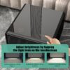 Modern Smart Side Table With Built-In Fridge, Wireless Charging, Temperature Control, Power Socket, USB Ports, Outlet Protection, Induction Light - Black - Image 9