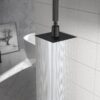 Ultra Thin 8" Square Rain Shower Head 304 Stainless Steel, Wall / Ceiling Mounted - Black - Image 4