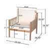 Modern Outdoor Woven Lounge Chair With Solid Wood Frame - Teak - Image 3