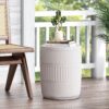 Outdoor Patio End Table - Antique White - Image 5