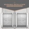 Frame Double Sliding Shower Door, Bypass Bathroom Sliding Door With Premium Clear Tempered Glass, Hardware Sliding Glass Shower Enclosure - Matte Black - Image 11
