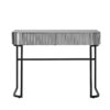 Mirrored Makeup Vanity Table With Stainless Steel Base, Mirrored Console Dressing Table With 2 Drawers, Versatile Desk For Bedroom And Office - Gray - Image 11