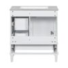 Bathroom Vanity, Modern Bathroom Cabinet With Sink Combo Set, Bathroom Storage Cabinet With A Soft Closing Door And 3 Drawers, Solid Wood Frame - White - Image 18