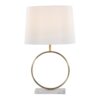 Moon - Contemporary Table Lamp - White / Gold - Image 2