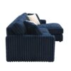 Breton - Sectional Sofa With 4 Pillows - Blue - Image 3