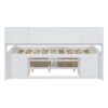 Full Size Daybed With 2 Bedside Cabinets, Upper Shelves And 4 Drawers - White - Image 4