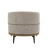 Modern Two-Tone Barrel Chair, Upholstered Round Armchair For Living Room Bedroom Reading Room - Mustard Green - Image 18