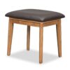 Classic Wood Makeup Vanity Set With Flip-Top Mirror And Stool, Dressing Table With Three Drawers And Storage Space - Brown - Image 10