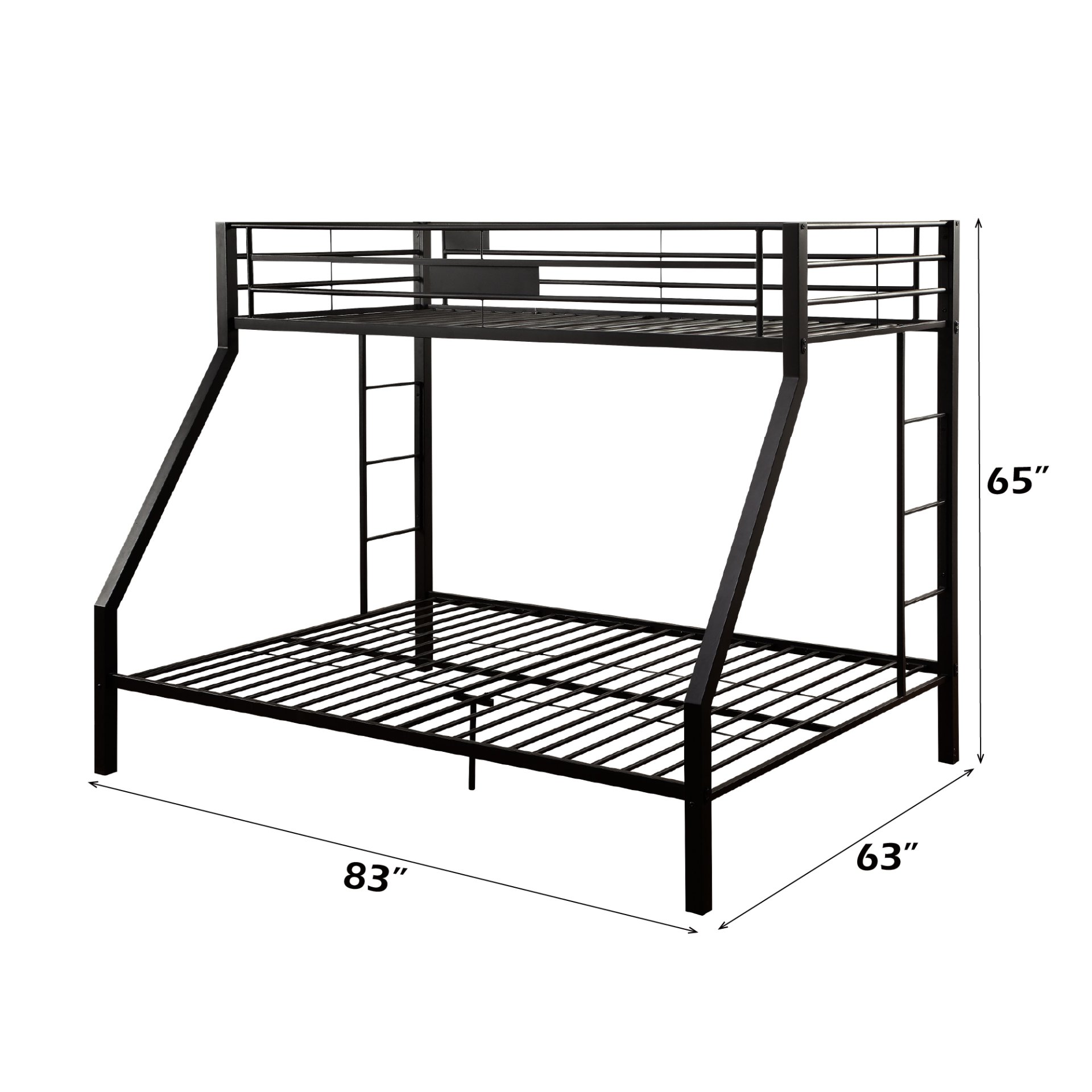 Limbra - Twin Long Queen Bunk Bed - Black - Image 2