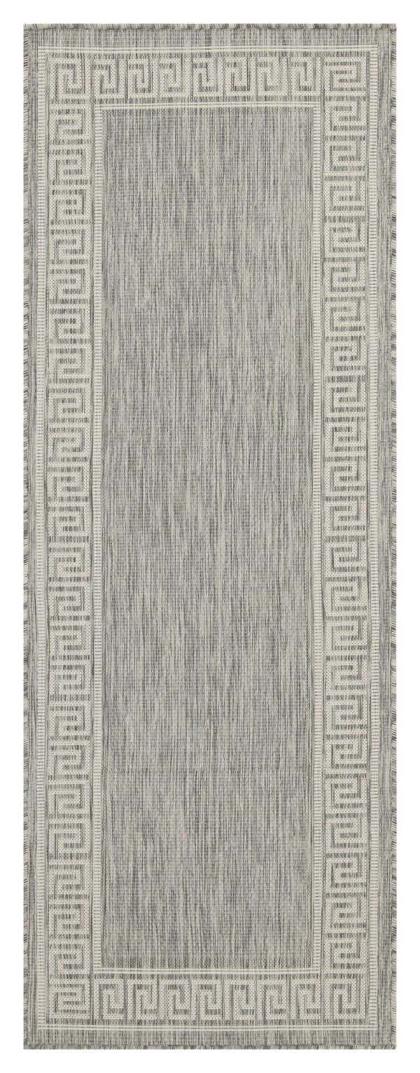 Sunshine - 2'7" X 7'3" Indoor, Outdoor Area Rug - Silver - Polypropylene