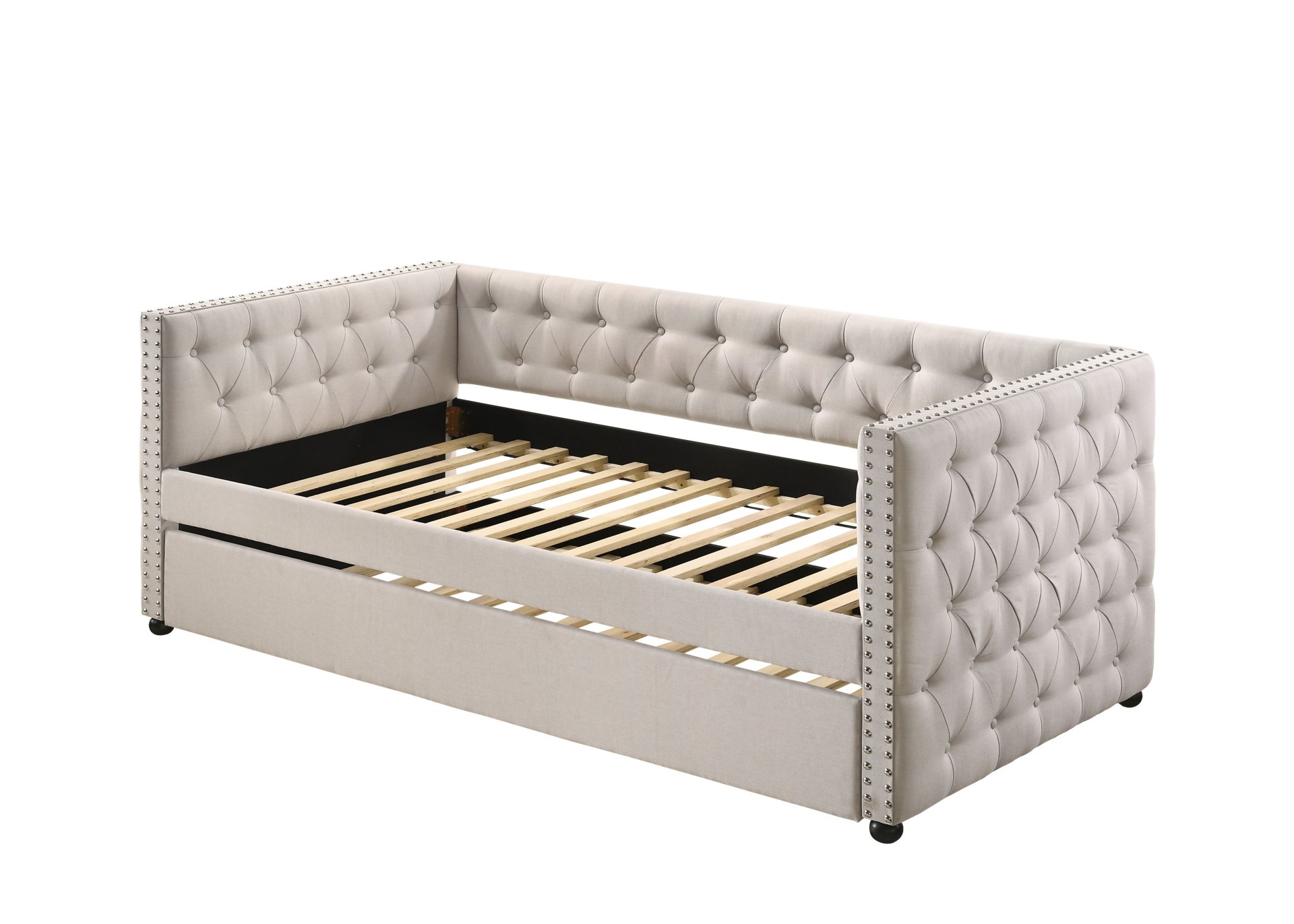 Romona - Overall Full Daybed With Trundle - Beige - Image 4