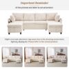Sectional Sofa Pull Out Sofa Bed Versatile Sofa Sleeper With Large Storage Space, Two USB Ports And Two Cup Holders For Living Room - Beige - Image 8