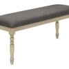 Bench, Rectangular, Upholstered, Transitional - Gray - Image 2