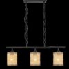 Elysian - 3 Lights Island With Natural Shade Farmhouse Chain Ceiling Lamp - Black / Rattan - Image 3
