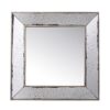 Distressed Square Accent Mirror, Traditional Style Framed Wall Mirror For Living Room, Entryway, Office, Bedroom, Hallway - Silver - Image 2