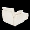Modern Ergonomic Single Seater Sofa With Ottoman, High Resilience Support - White - Image 6