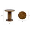 Bolin - Round Pillar Burl Accent Side Table - Walnut Brown - Image 6