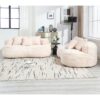 Bean Bag Sofa Lazy Sofa Comfort Lounger High Back Chair For Adults And Kids, Indoor & Outdoor - Beige - Image 15