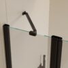 Aluminum Alloy Shower Doors With Rotation Shaft And 6Mm Tempered Glass - Matte Black - Image 10