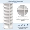 6 Tier Spinning Shoe Rack, Free Standing, 360° Revolving Shoe Organizer - White - Image 9