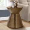 Drum Accent Side Table, Contemporary & Modern - Copper - Image 8