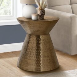 Drum Accent Side Table, Contemporary & Modern - Copper
