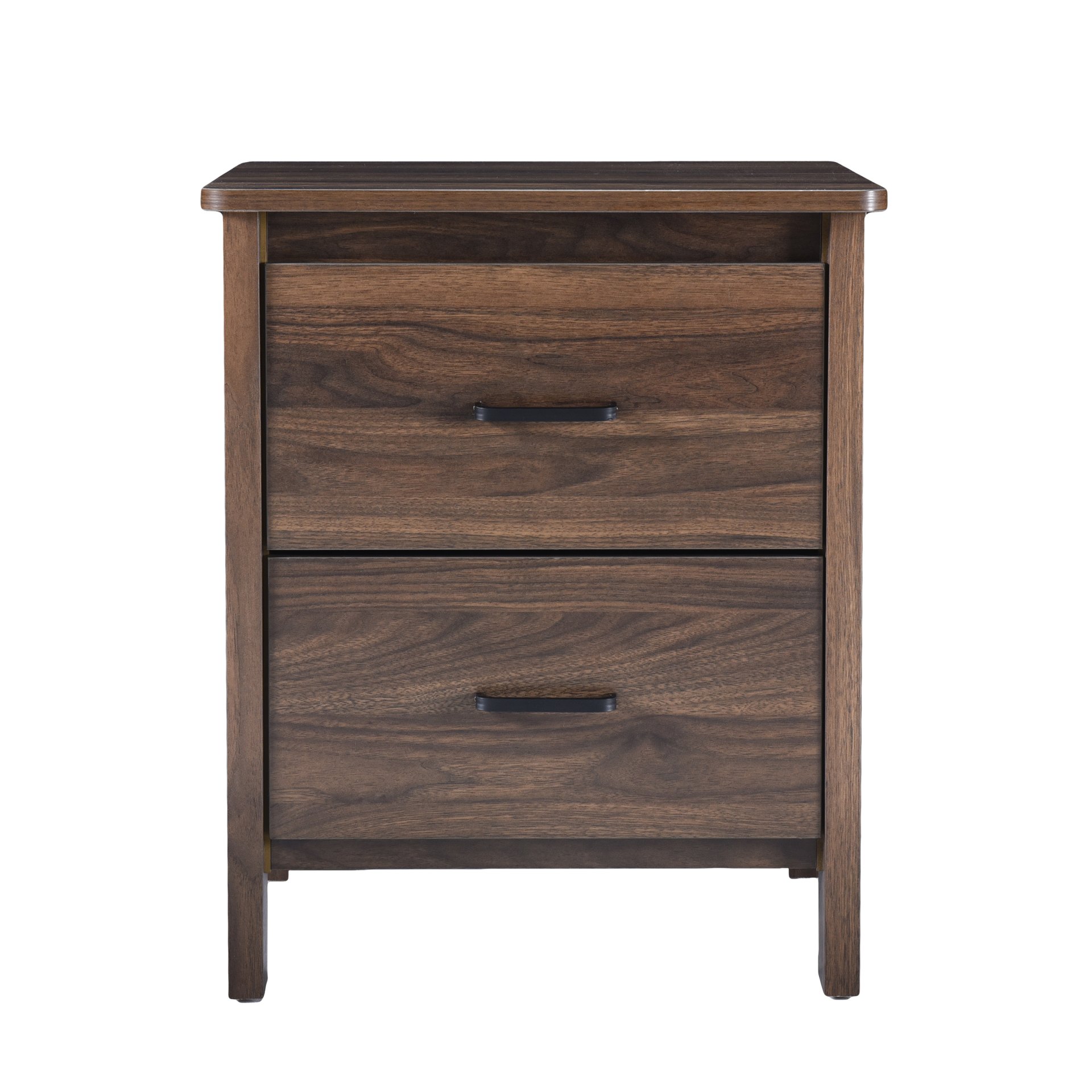 Titeca - Contemporary Wood 2 Drawer Nightstand - Brown - Image 4