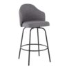 Ahoy - Contemporary Fixed Height Counter Stool (Set of 2) - Black / Gray - Image 2