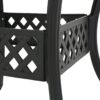 Outdoor Expandable Aluminum Dining Table With Latticework Details And Curvy Legs - Black - Image 15