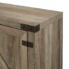 Rustic Farmhouse Double Barn Door 70" TV Stand For 80" TVs With Center Shelves - Gray Wash - Image 3